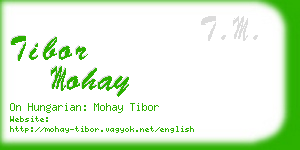 tibor mohay business card